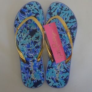 Lilly Pulitzer Pool Flip Flops Women's Size 9/10